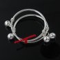 2pcs 3mm Round Baby Bangle Pair Ball Bell 925 Sterling Silver Gift Polish