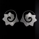 Texture Star Sunburst Sterling Silver Earrings Thai Karen Hill Tribe