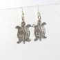 Turtle Tortoise 925 Sterling Silver Dangle Earrings Thai Karen Hill Tribe