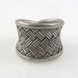 Karen Hill Tribe Multi Line Cross Weave 925 Sterling Silver Ring Free size 10