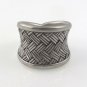 Karen Hill Tribe Multi Line Cross Weave 925 Sterling Silver Ring Free size 10
