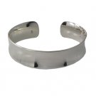 6.5" Concave Smooth Polish Plain Band 925 Sterling Silver Open Cuff Bracelet