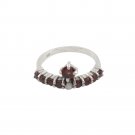 Red Garnet Crown Gemstone 925 Sterling Silver Ring