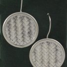 Flat Circle Round Weave 925 Sterling Silver Earrings Karen Hill Tribe