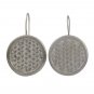 Round Circle Flat Basket Weave 925 Sterling Silver Earrings Handmade Karen Tribe