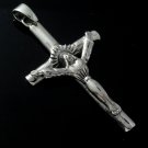 Jesus Crucifix Cross 925 Sterling Silver Pendant Charm