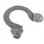 7.5" Braid Snake Chain 925 Sterling Silver Bracelet Floral Engrave