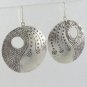Circle Curve Cluster Flower Sterling Silver Earrings Thai Karen Hill tribe
