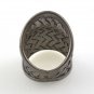 Karen Hill Tribe Braid Weave Thick Dented Band 925 Sterling Silver Free size 8.5