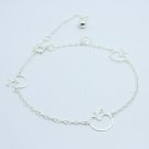 8.5" Apple Fruit 925 Sterling Silver Chain Anklet Bell