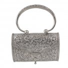 Vintage Rectangle Floral Engrave 925 Sterling Silver Evening Bag Clutch Handle