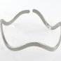 7" Wavy Line Curl Wire Wave 925 Sterling Silver Open Cuff Bracelet Polish