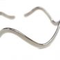7" Wavy Line Curl Wire Wave 925 Sterling Silver Open Cuff Bracelet Polish