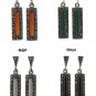 Long Bar Rectangle Drop Marcasite Inlay Stone 925 Sterling Silver Earrings