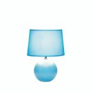 BLUE ROUND BASE TABLE LAMP