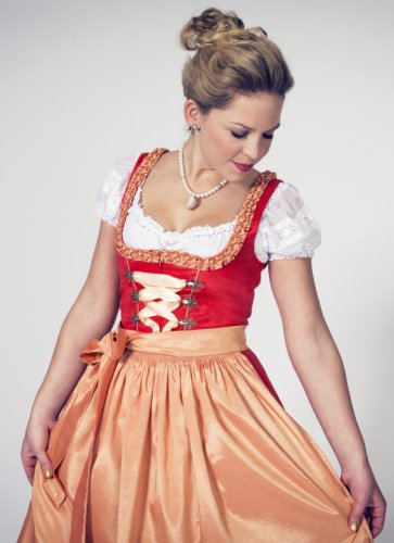 3 Piece Embroidered German Bavarian Trachten Dirndl Dress