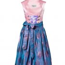 High Quality Cotton Check Bavarian Dirndl Dress with Free Necklace Happy Deal