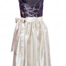 3 Pieces Embroidered German Bavarian Trachten Dirndl White Black