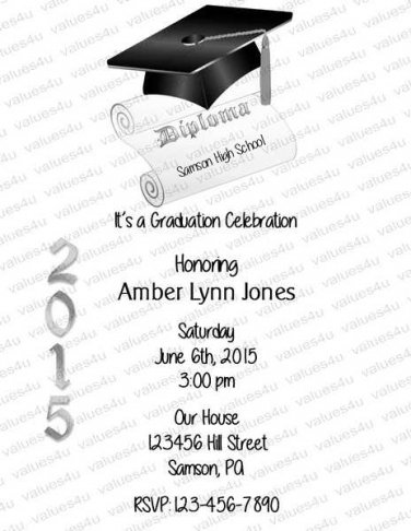 Personalized Graduation Invitations 925