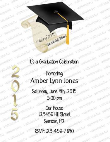 Personalized Graduation Invitations 926