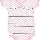 Contour Cut Onesie Baby Shower Advice Cards (cconesieadvicecard103)