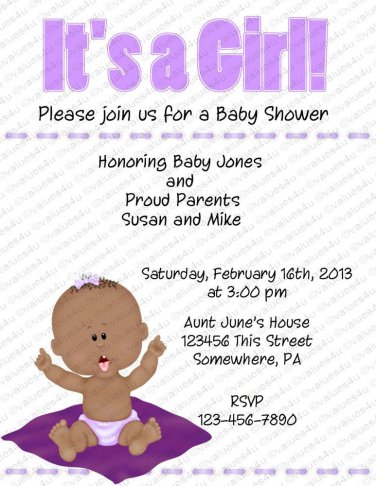 Personalized Baby Shower Invitations (baby girl2034)