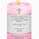 Personalized Die Cut Christening Invitations (cccandle101)