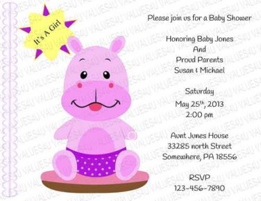 Personalized Baby Shower Invitations (babygirl2244)