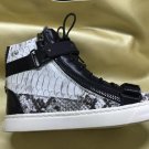 DHL ship genuine leather hi top men sneakers