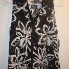 inc womens 2 pc blouse size XL NWT lace over top with cami black/white