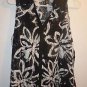 inc womens 2 pc blouse size XL NWT lace over top with cami black/white