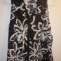 inc womens 2 pc blouse size XL NWT lace over top with cami black/white