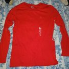 Juniors Womens JCP red long sleeve tshirt top shirt size XL NWT