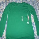 Juniors Womens JCP green long sleeve tshirt top shirt size XL NWT