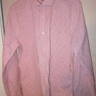 Express Mens Orange Long Sleeve button front dress shirt in size M 15-15 1/2