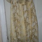 Womens Juniors My Michelle Gold/Yellow/Brown strapless maxi dress size M
