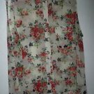Womens Michel sheer floral blouse top size XXL 2X