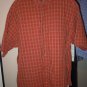 Men's George button front collared short sleeve shirt size 2X orange/green