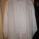 Mens Arthur Payne White Tux short sleeve dress shirt size Large