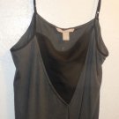 Banana Republic womens black grey spaghetti strap tank shirt top size XL NWT