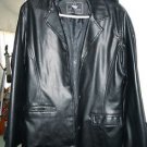 Mens EA Collection black faux leather jacket size L