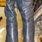 Bronx "Vivian" black leather point toe boots size 6 1/2