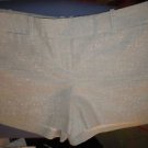 Womens Ann Taylor Loft beige silver glitter shorts size 4