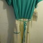 VINTAGE Womens Kelli Kaye teal/ivory maxi dress Plus size 16W NWT