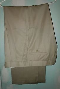 Lanificio Comero Super 100's 100% Pure Wool Mens Beige Dress Pants Size 36