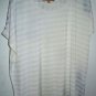 Womens Ellen Tracy egg white/silver blouse size XL NWT