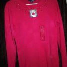 Womens Basic Editions pink sweater size S NWT 100% acrylic