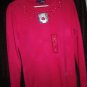 Womens Basic Editions pink sweater size S NWT 100% acrylic