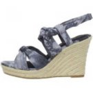 Rampage Blue Tie Dye Wedge Brixton Espadrille Sandals Size 8.5