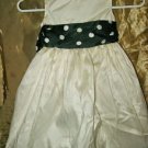 Girls Kiki formal ivory black party wedding special occasion dress  size 5/6